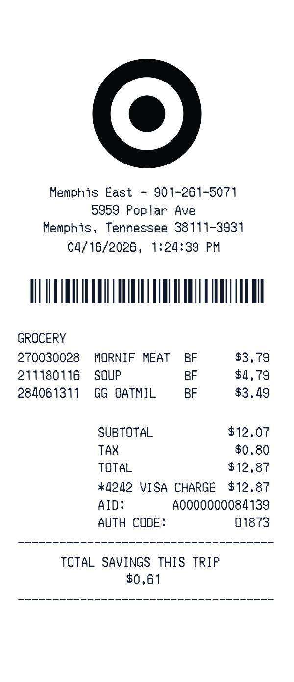 Target Receipt Generator – Free Online Template